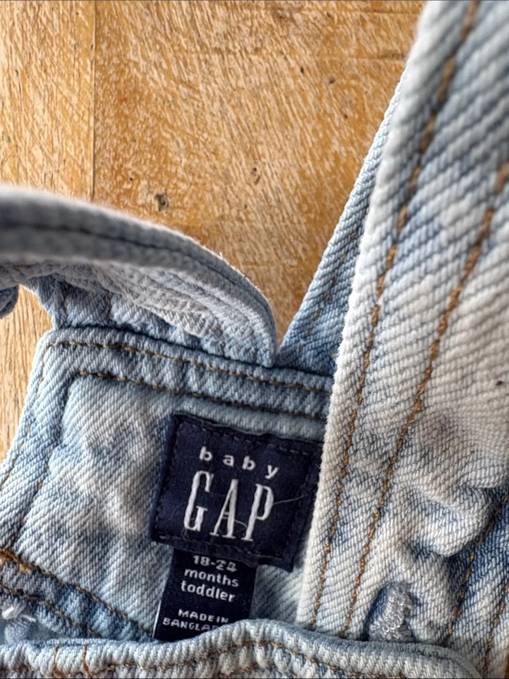Baby Gap Girls Denim Overall Shorts 18-24m